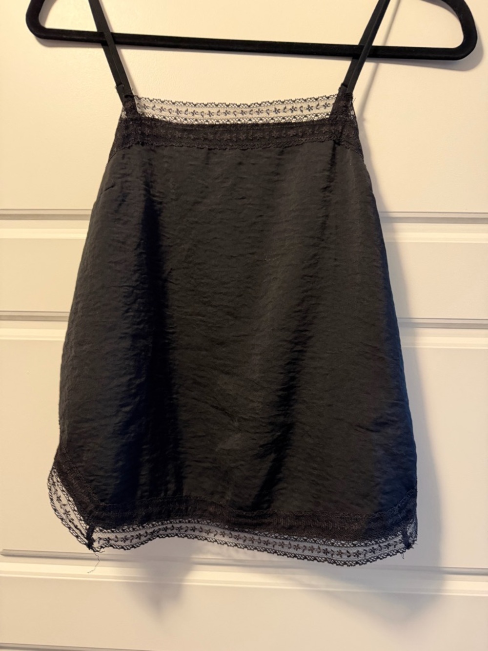 Abercrombie & Fitch Black Lace-Trim A-Line Skirt